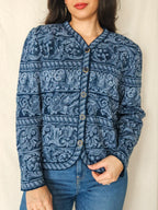Marit - knitted vintage cardigan, wool blend | M