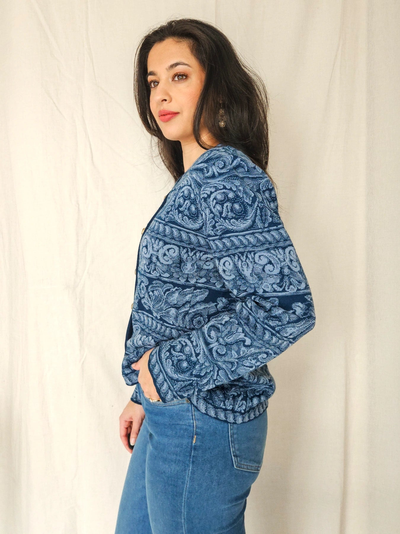 Marit - gebreid vest, wolmix | M