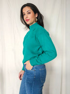 Jette - fijngebreide vintage coltrui, wol & angora | XL