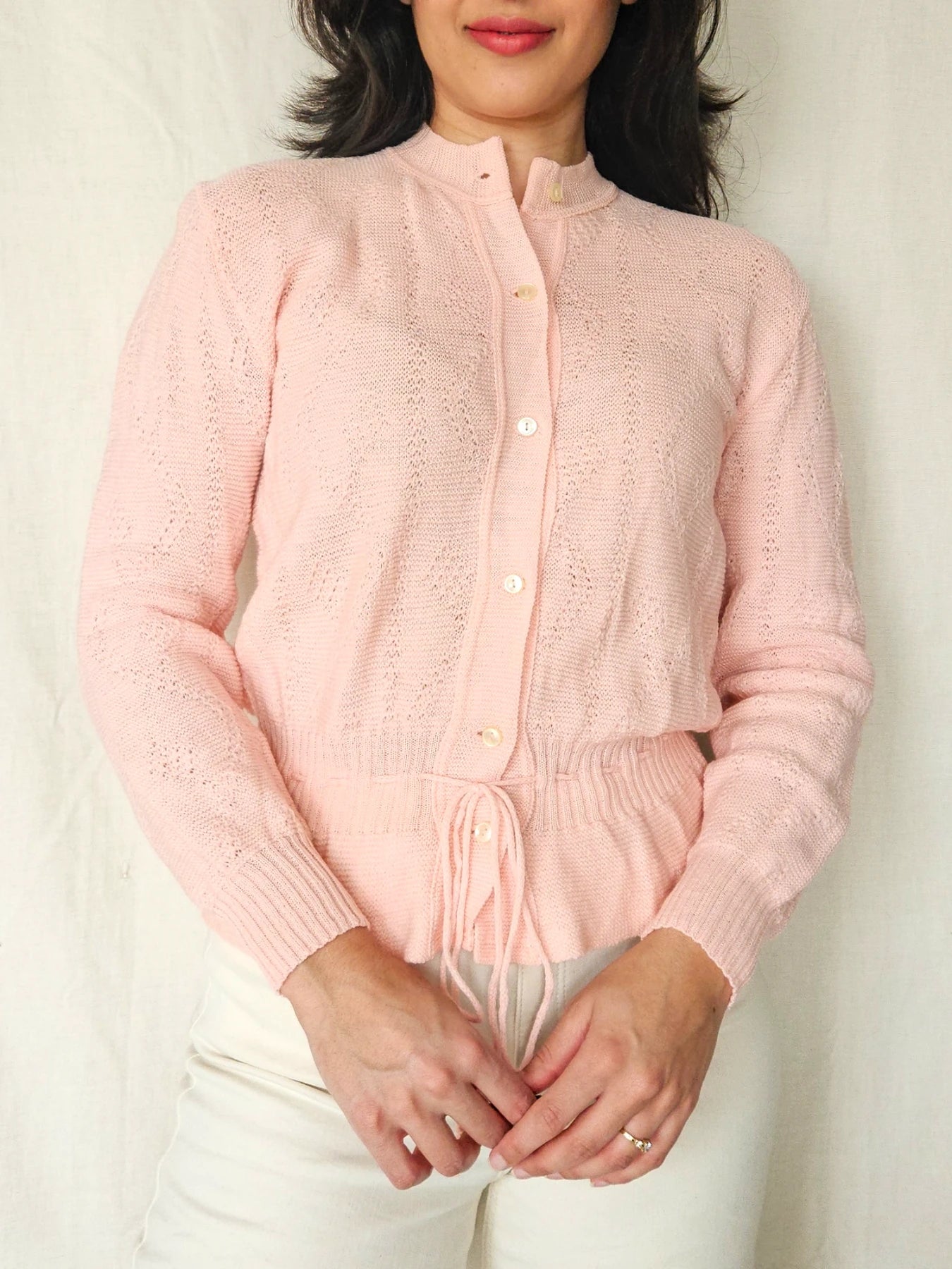 Odette - romantisch vintage vest, schuurwol | S