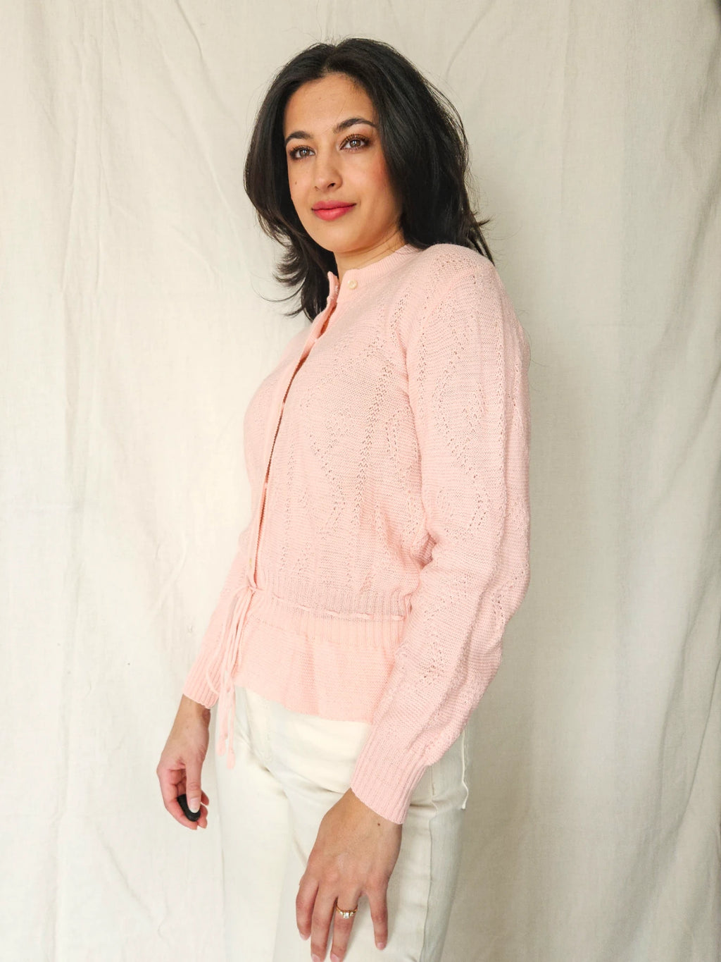 Odette - romantisch vintage vest, schuurwol | S