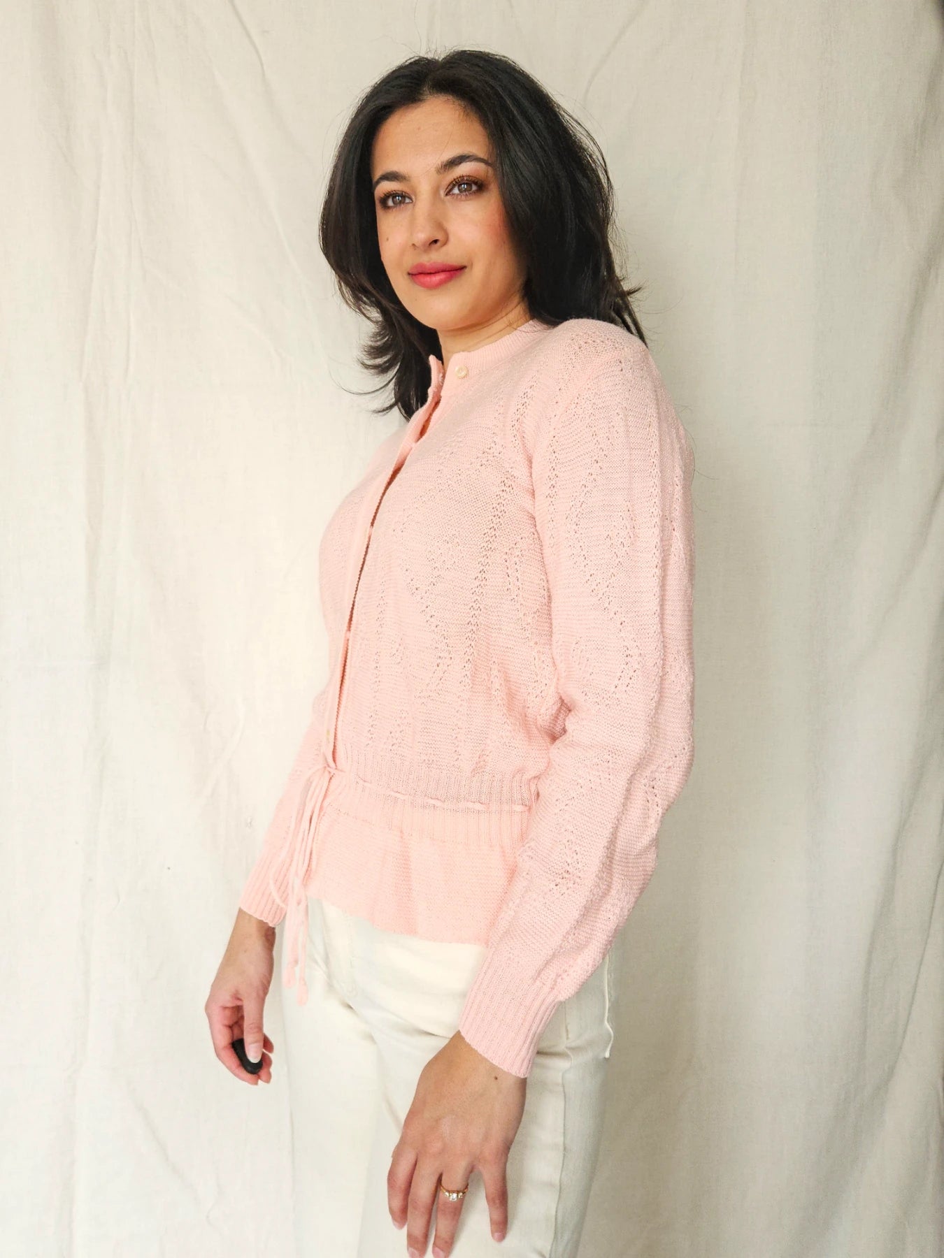 Odette - romantisch vintage vest, schuurwol | S