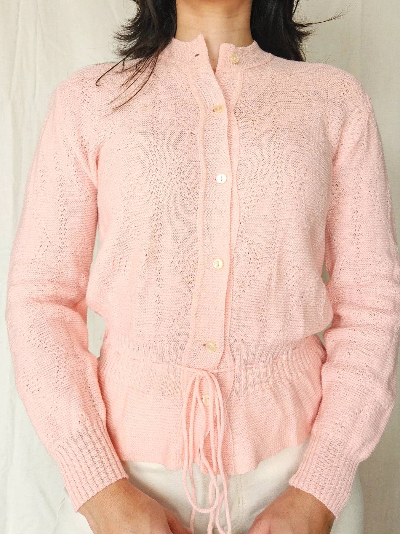 Odette - romantisch vintage vest, schuurwol | S