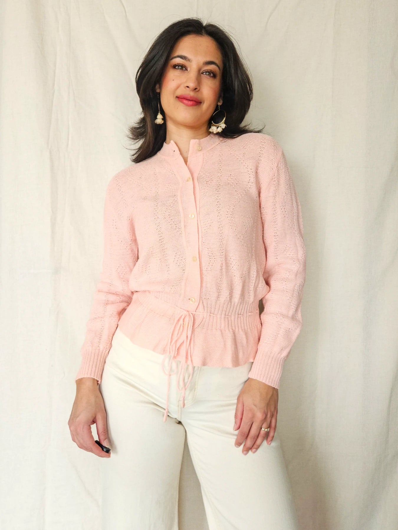 Odette - romantisch vintage vest, schuurwol | S