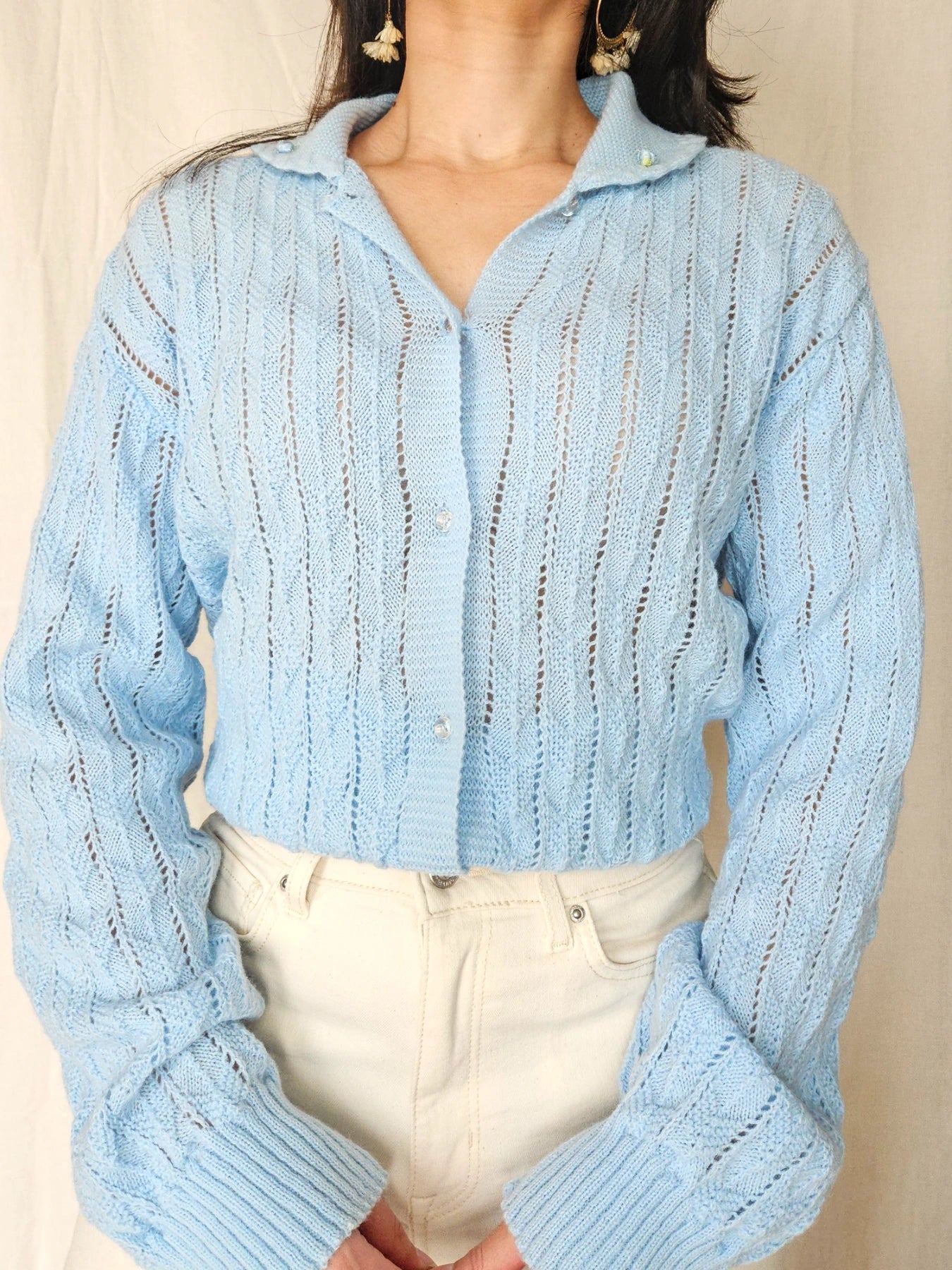 Xanthe - romantisch gehaakt vintage vest | XXL