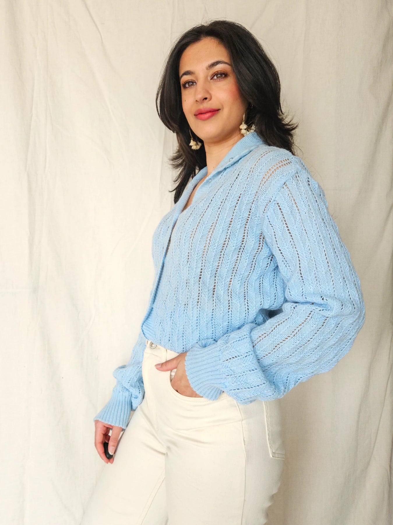 Xanthe - romantisch gehaakt vintage vest | XXL