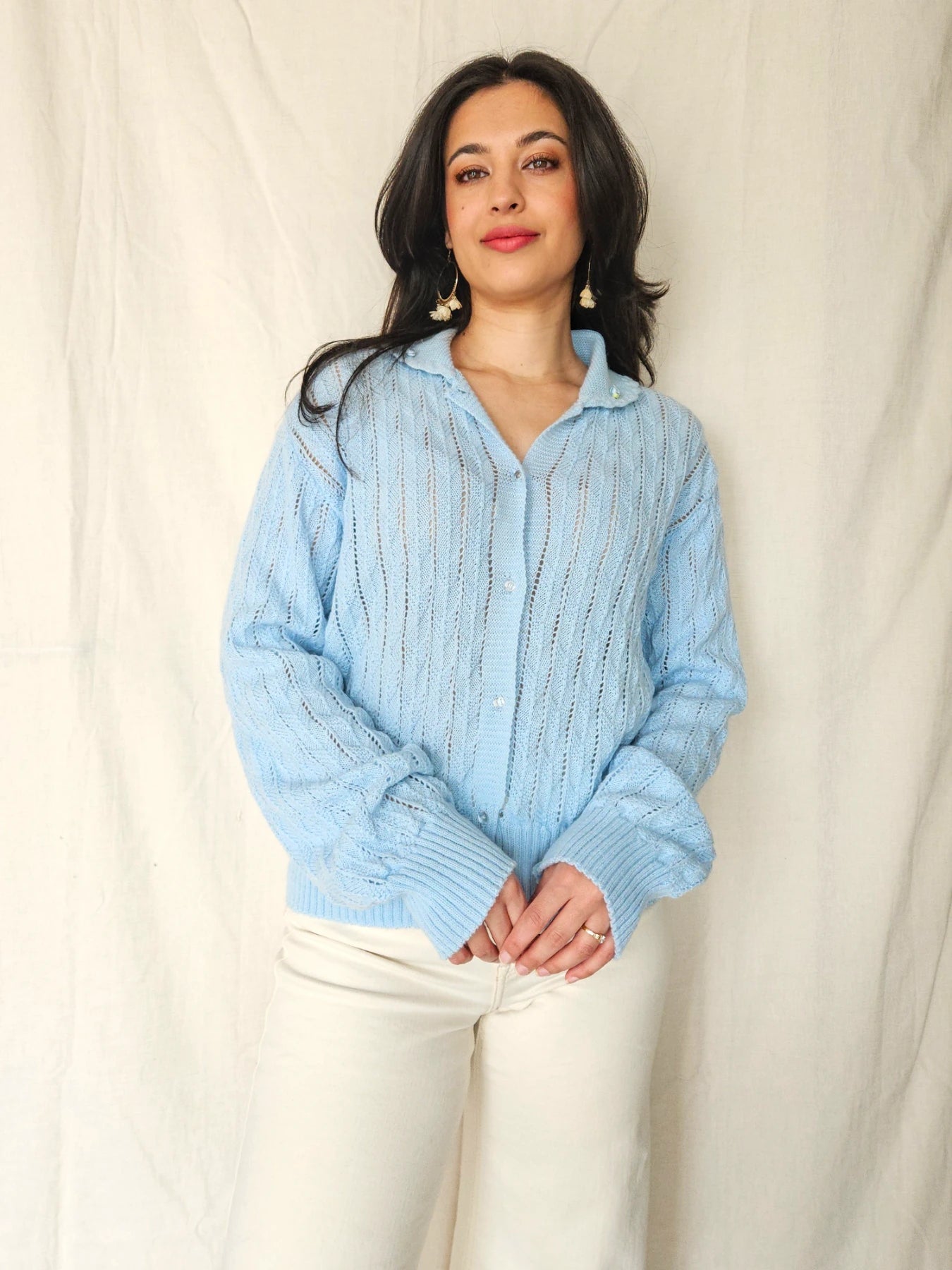 Xanthe - romantisch gehaakt vintage vest | XXL