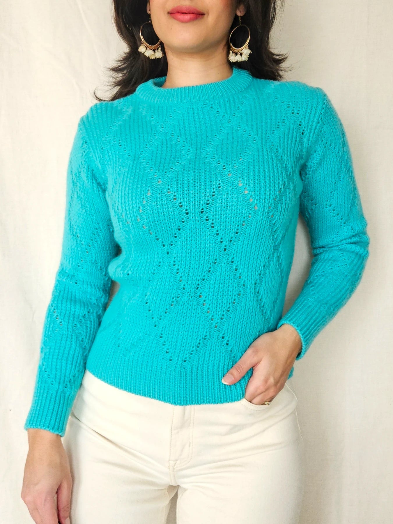 Billie - gebreide vintage trui, scheerwol | XS/S