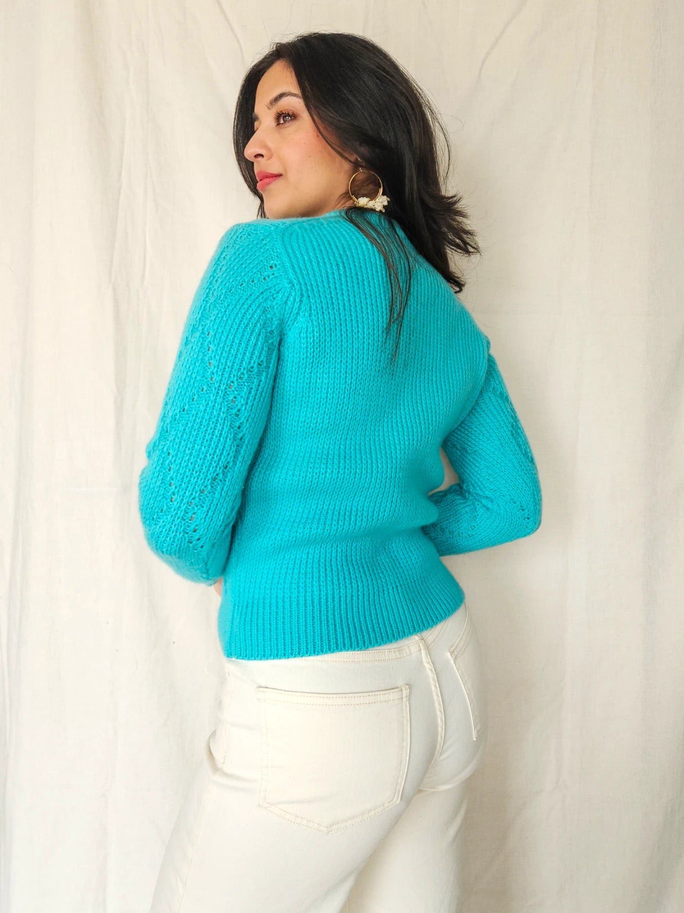 Billie - gebreide vintage trui, scheerwol | XS/S