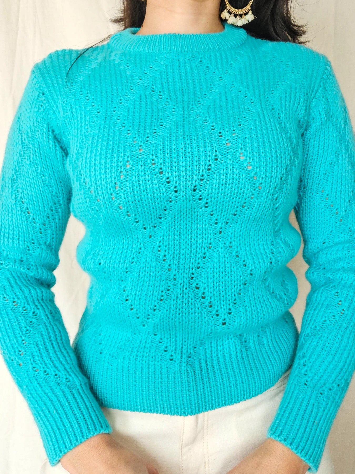 Billie - gebreide vintage trui, scheerwol | XS/S