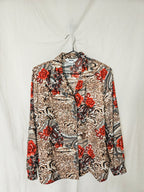 Alia - vintage blouse with roses | L