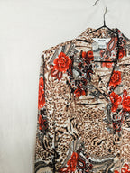 Alia - vintage blouse with roses | L