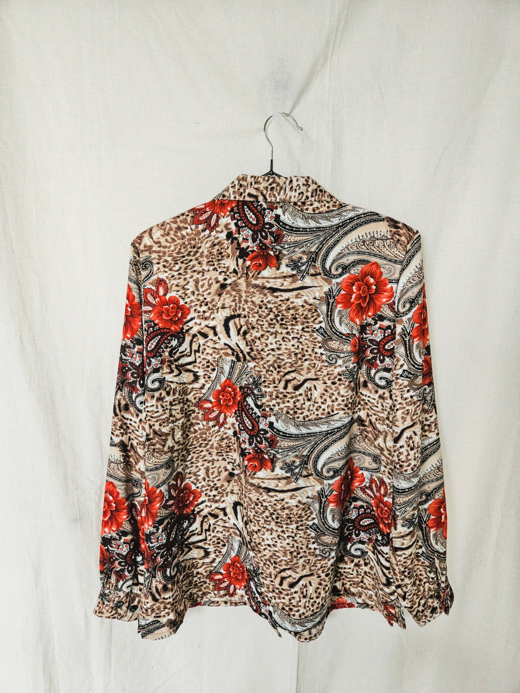 Alia - vintage blouse with roses | L