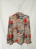 Alia - vintage blouse with roses | L