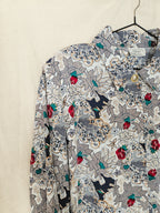Malou - vintage blouse met rozen | XL