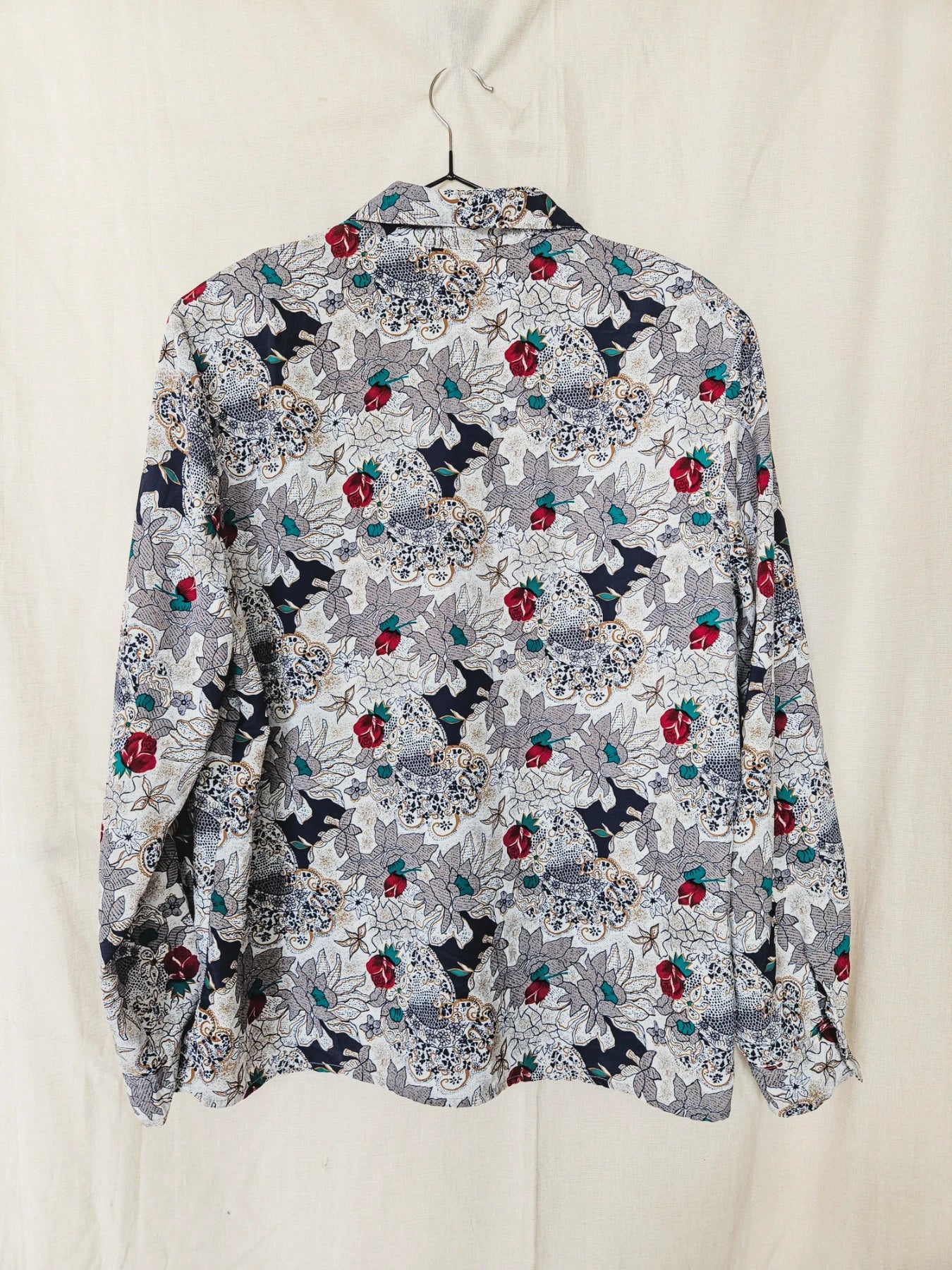 Malou - vintage blouse met rozen | XL