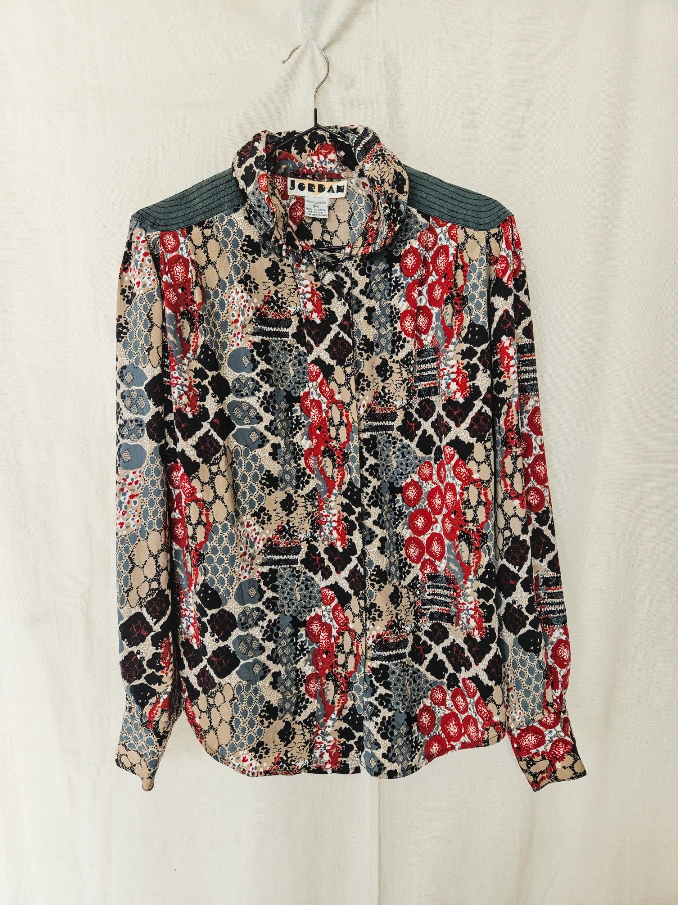 Jordan - vintage blouse met kraag | XL