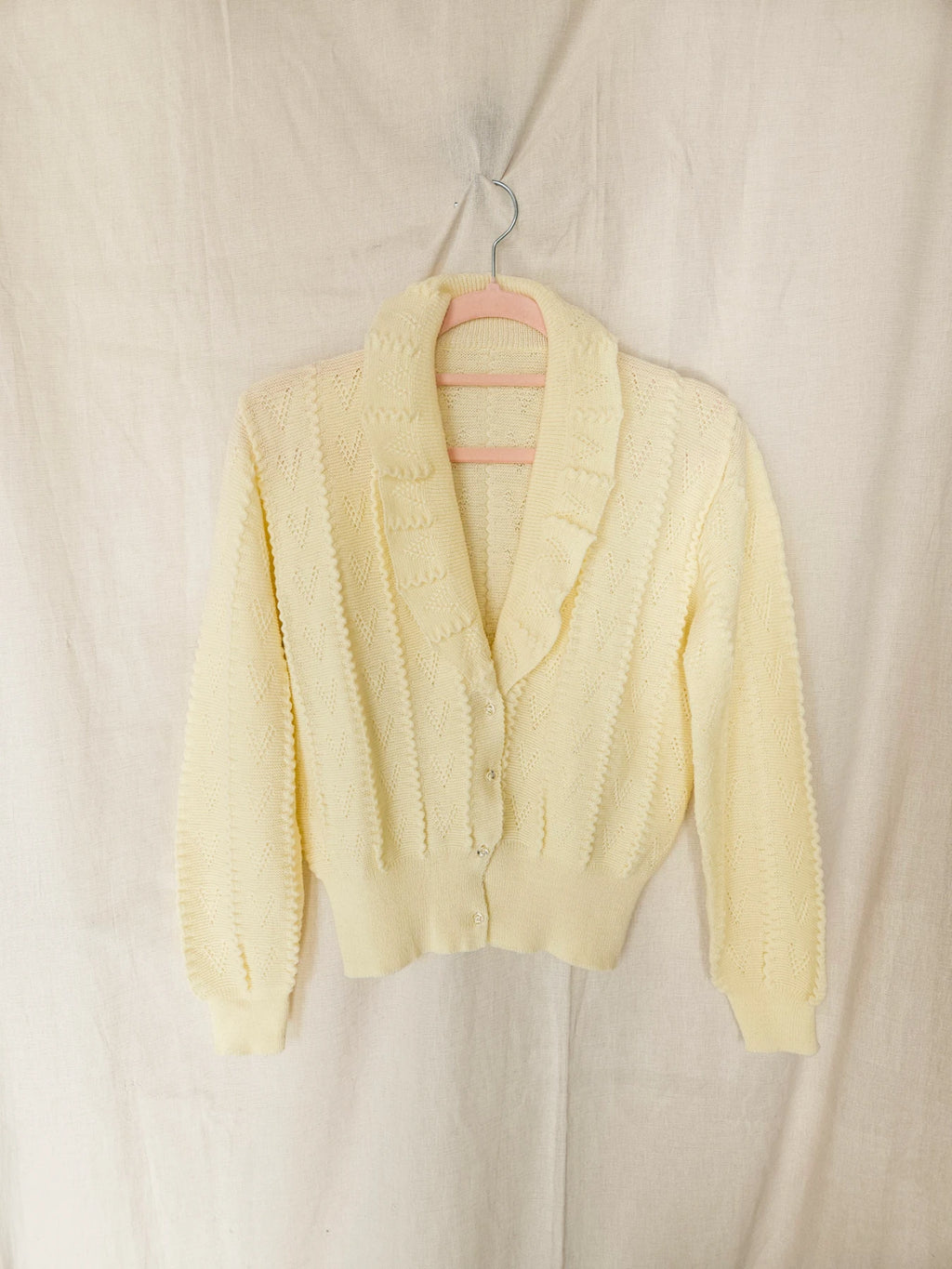 Freya - romantic knitted vintage cardigan | S