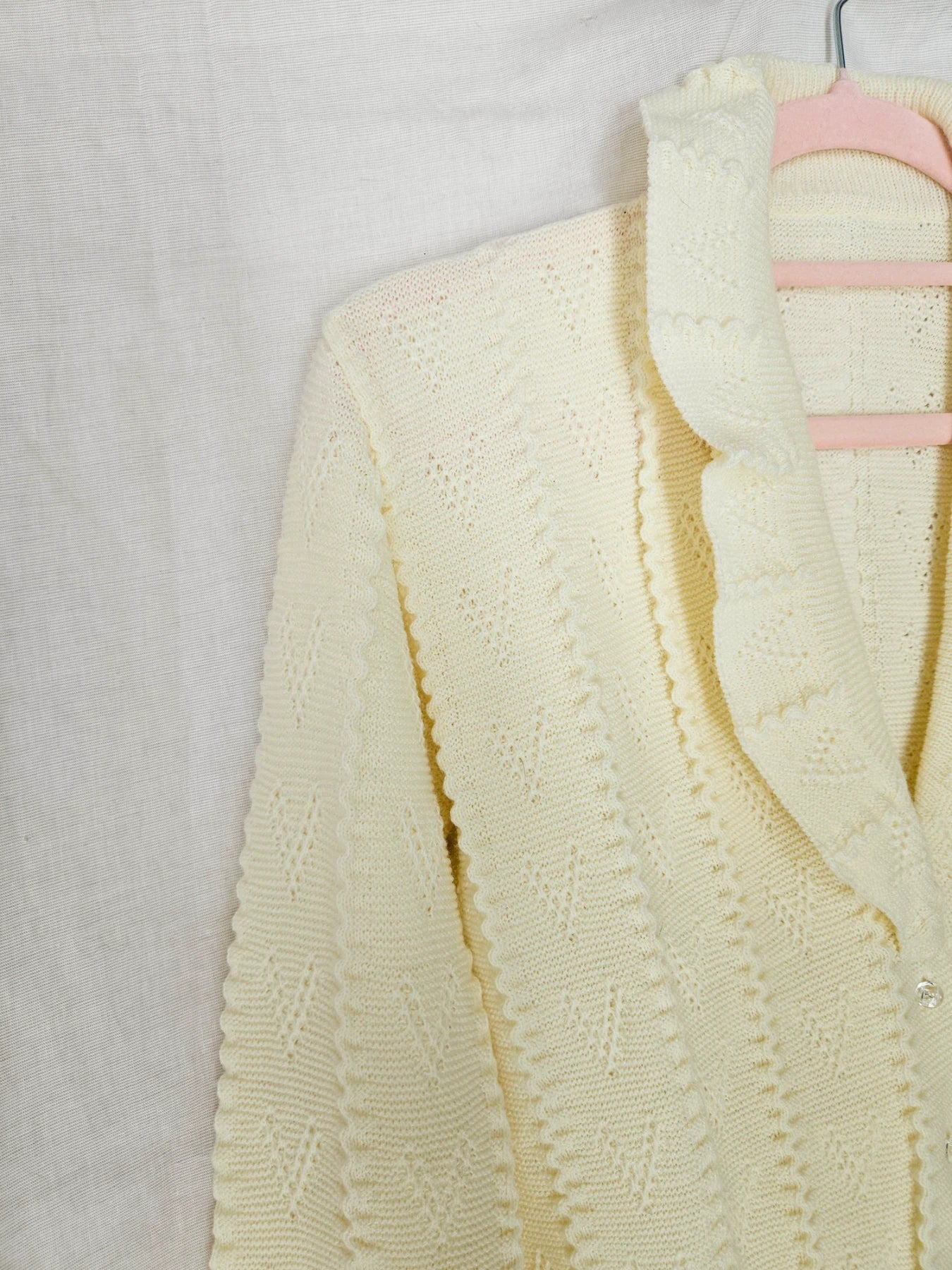 Freya - romantisch gebreid vintage vest | S