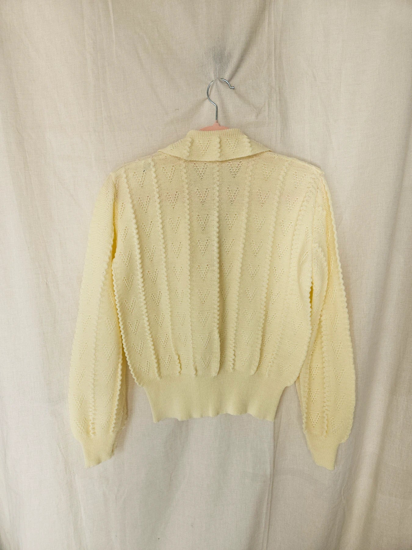 Freya - romantisch gebreid vintage vest | S