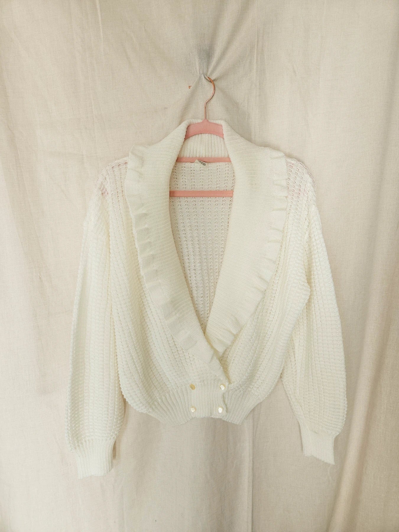 Annie - romantisch gebreid vintage vest | XXL