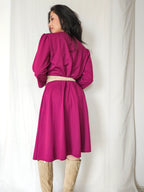 Lune - paarse vintage jurk | L