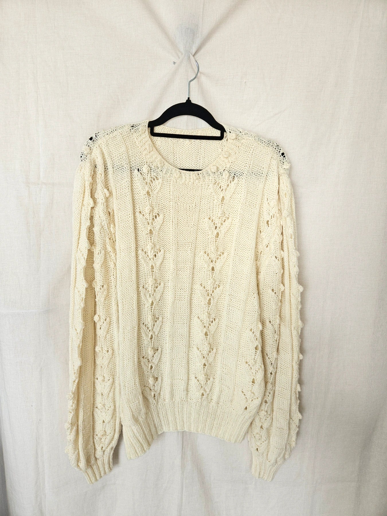 Selene - handgebreide vintage trui, wol | XXL