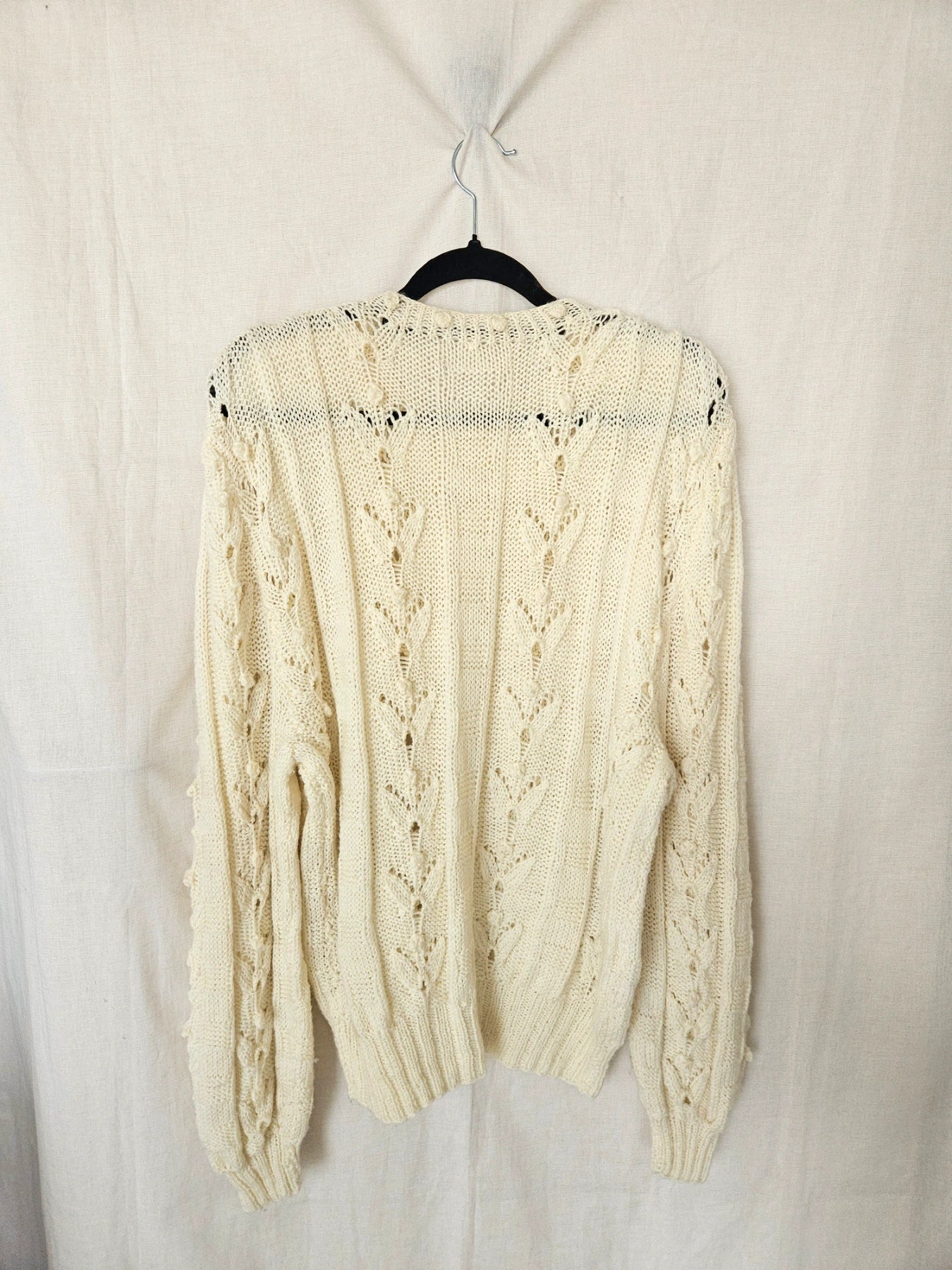 Selene - handgebreide vintage trui, wol | XXL