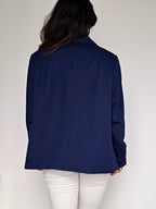 donkerblauwe vintage blazer