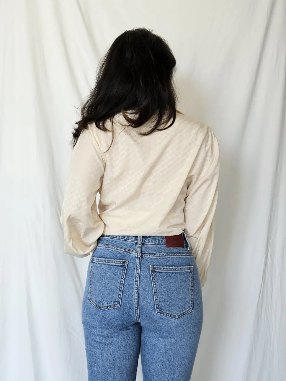 Beige vintage blouse | L