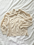 Beige vintage blouse | L