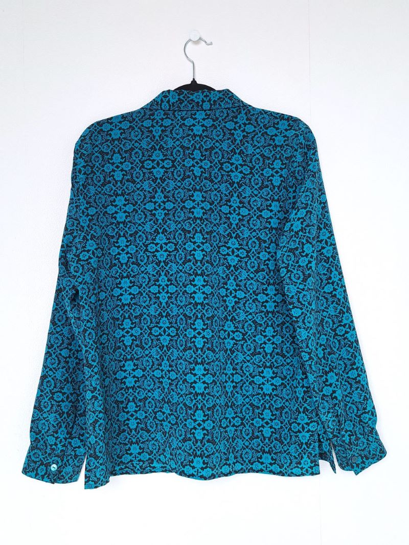 blauwe blouse