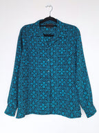 blauwe blouse