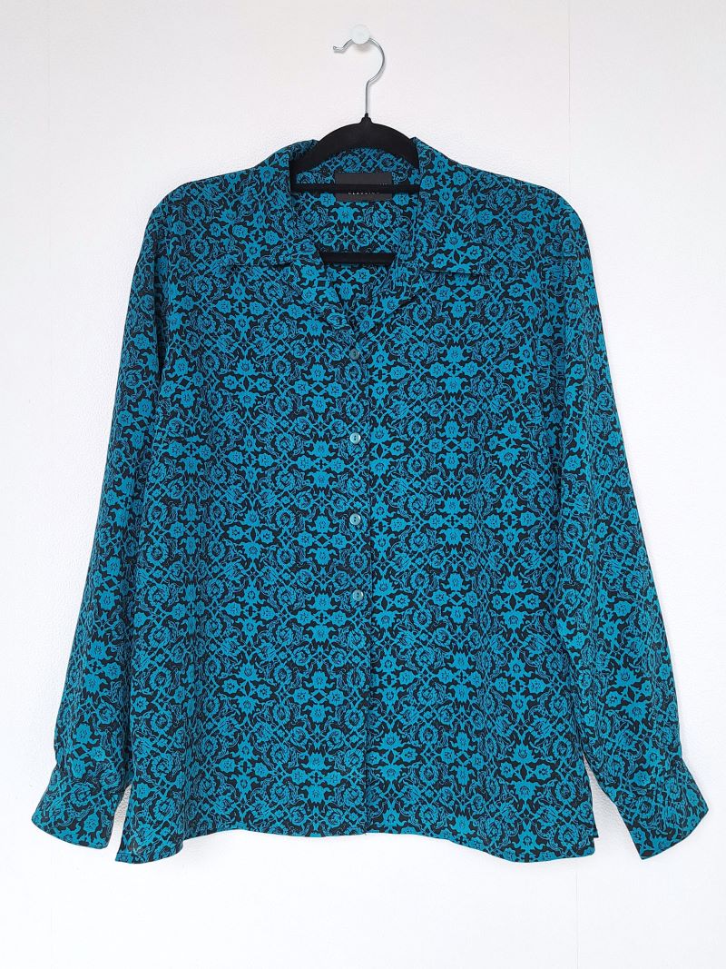 blauwe blouse