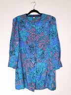 blauwe blouse