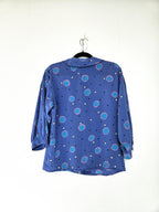 Funky vintage blouse met cirkels | L