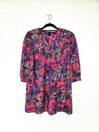Lange vintage blouse met bloemen