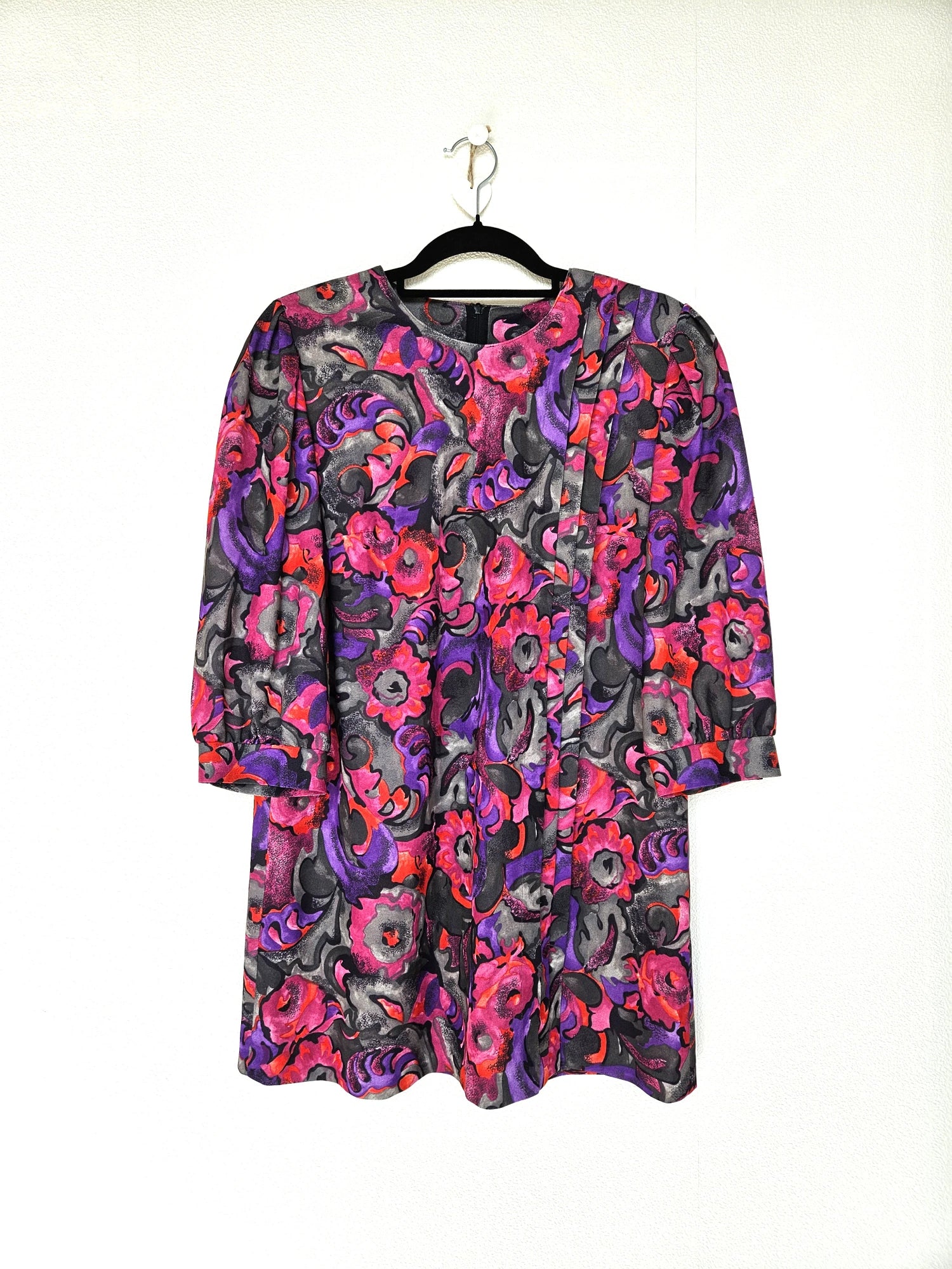 Lange vintage blouse met bloemen