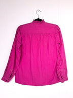 Paarse jaren 70 katoenen vintage blouse | S