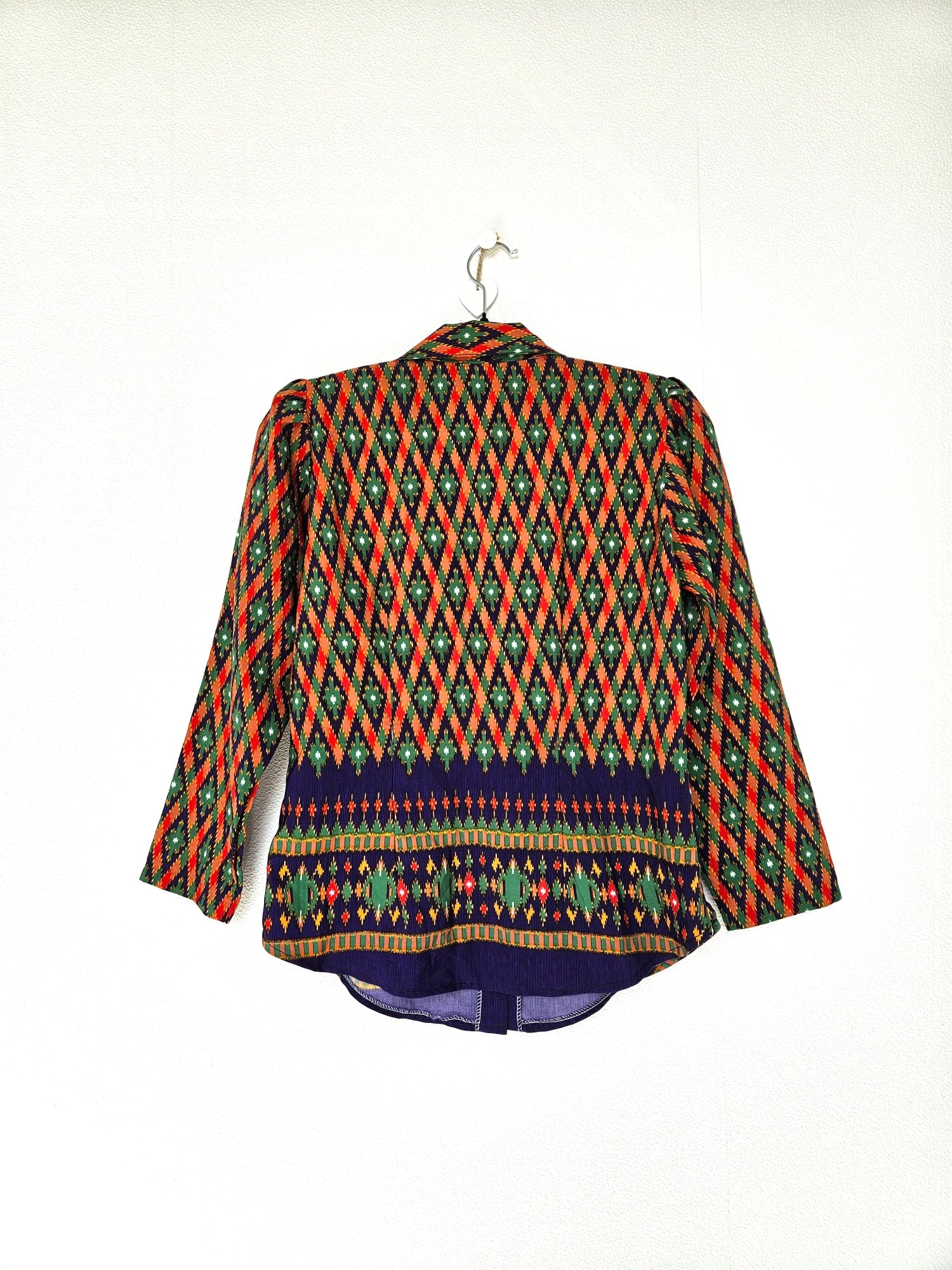 Vintage blouse met gekleurde ruiten | XS