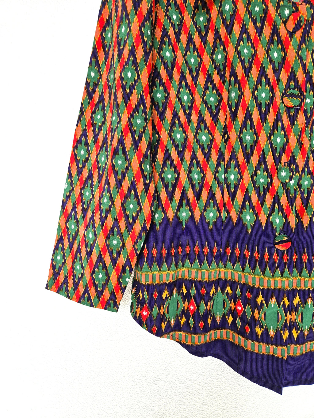Vintage blouse met gekleurde ruiten | XS