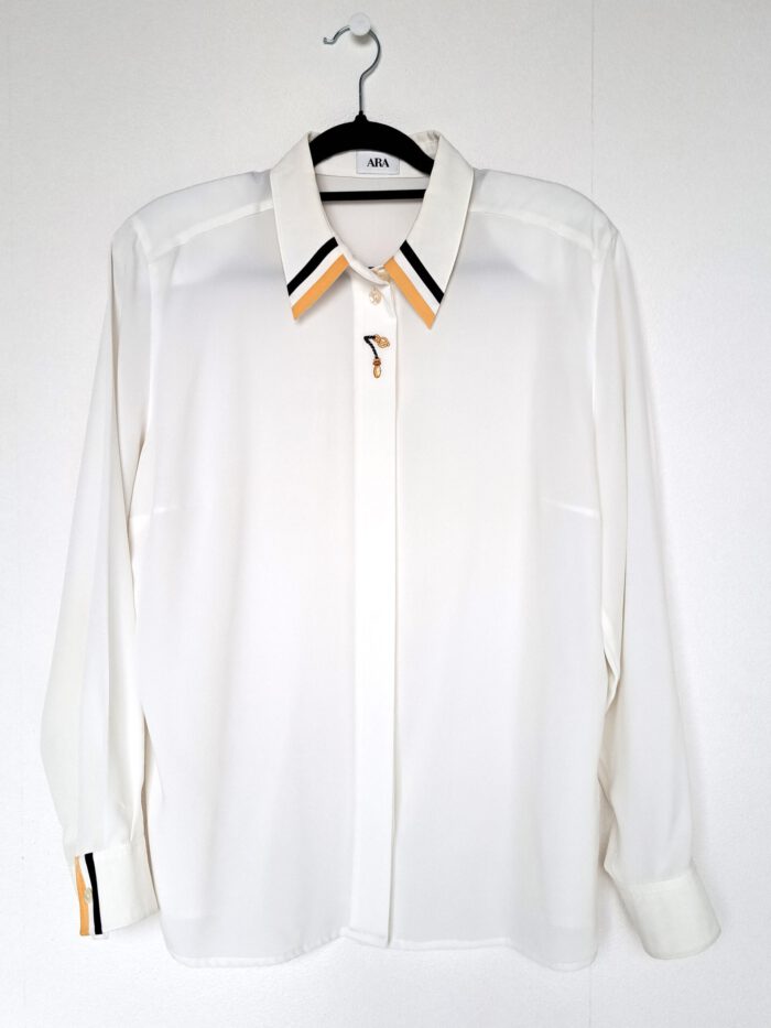 Vintage blouse soft white | L