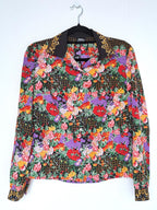 blouse met gekleurde bloemenprint