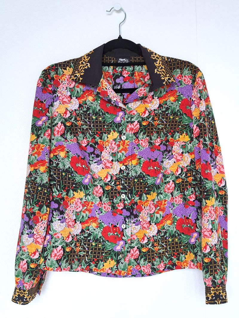 blouse met gekleurde bloemenprint