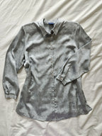 Zilvergrijze vintage blouse | XL