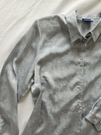 Zilvergrijze vintage blouse | XL