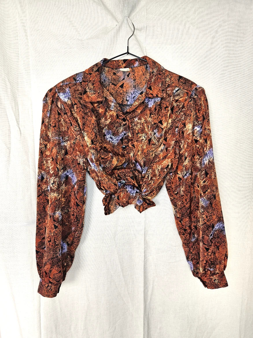 Vintage blouse bird of paradise | S