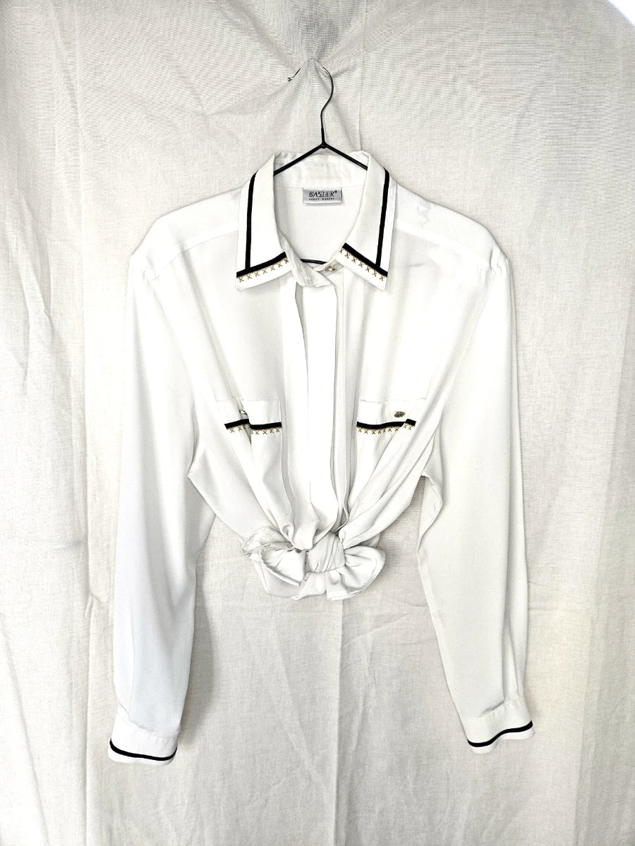 Elegante witte vintage blouse | 3XL