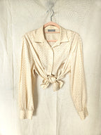Beige vintage blouse | L