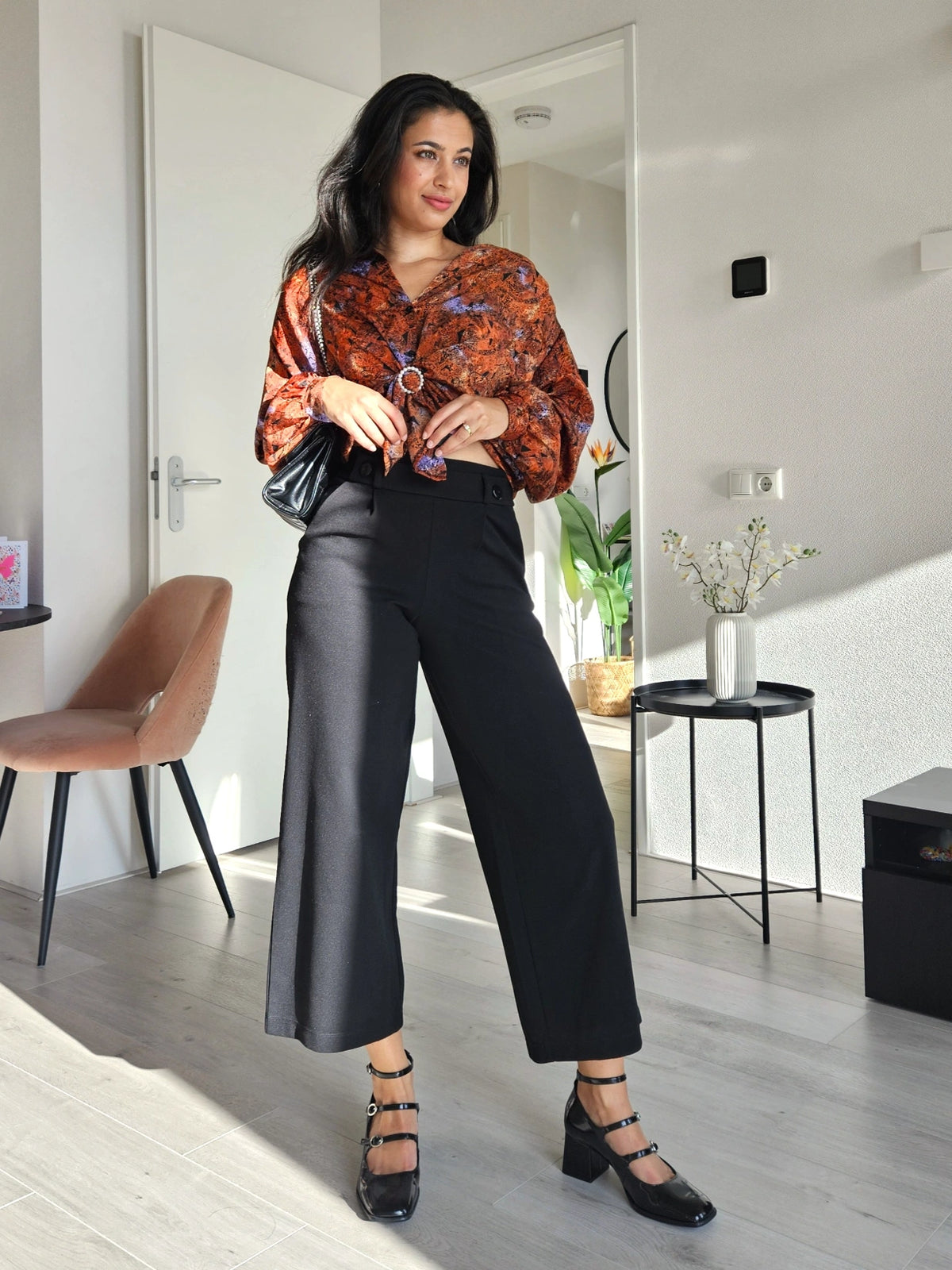 Birdy - dark orange vintage blouse | M